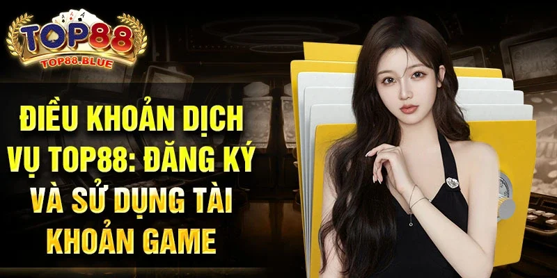 Điều khoản dịch vụ Top88: Đăng ký và sử dụng tài khoản game